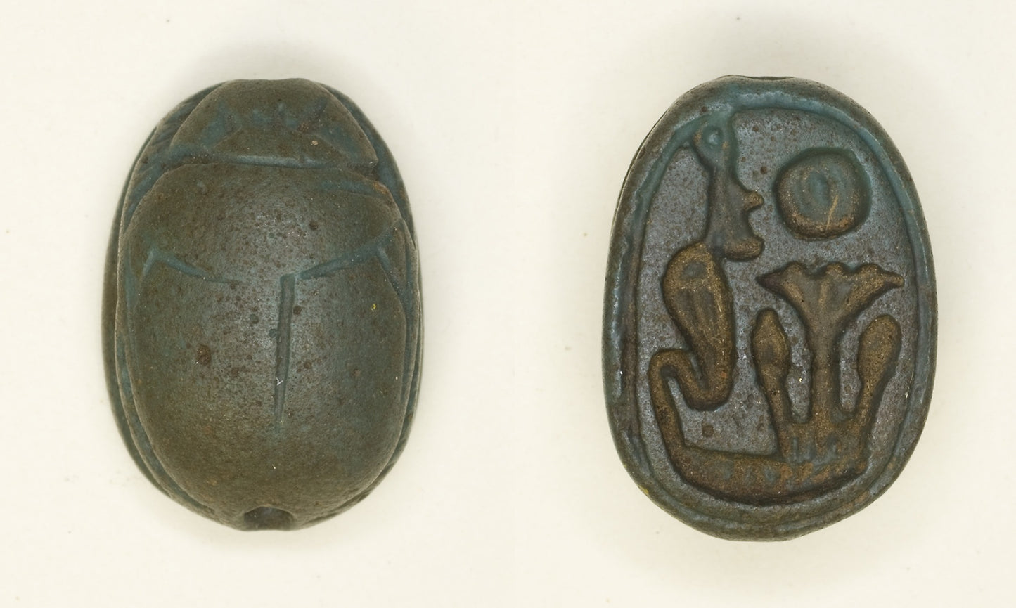 Scarab -  Uraei with Lotus -  Egyptian,  Poster Print Wall Art