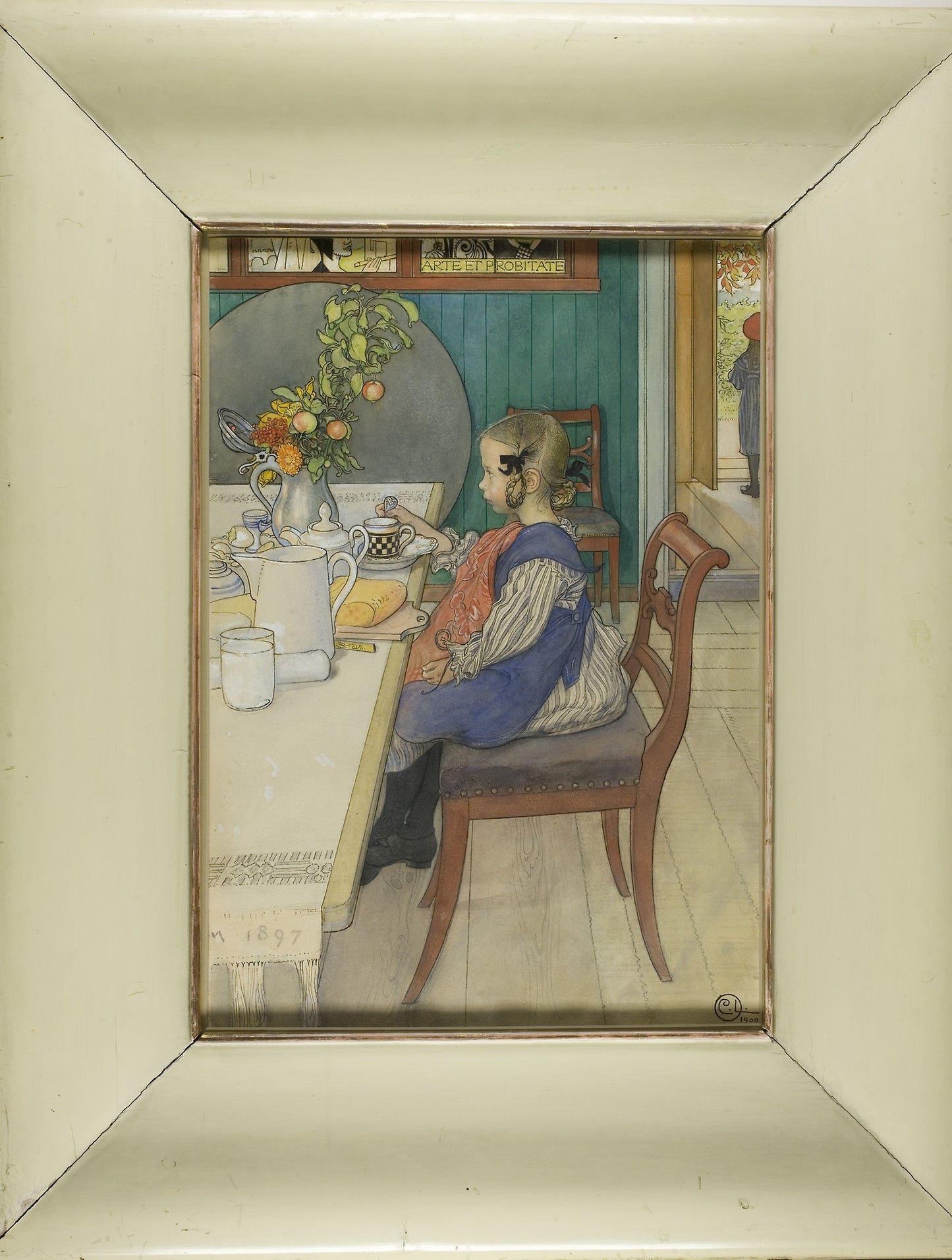 Little Lie-A-Bed's Sad Breakfast -  Carl Olof Larsson,  Poster Print Wall Art