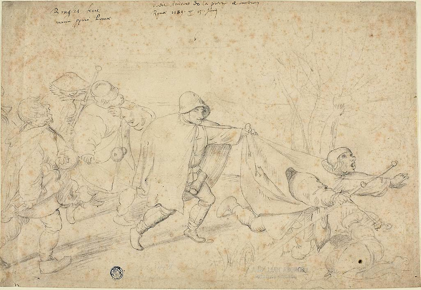 The Parable of the Blind -  Andreas de la Prieur de Cambray (Flemish, 1567-1599),  Poster Print Wall Art