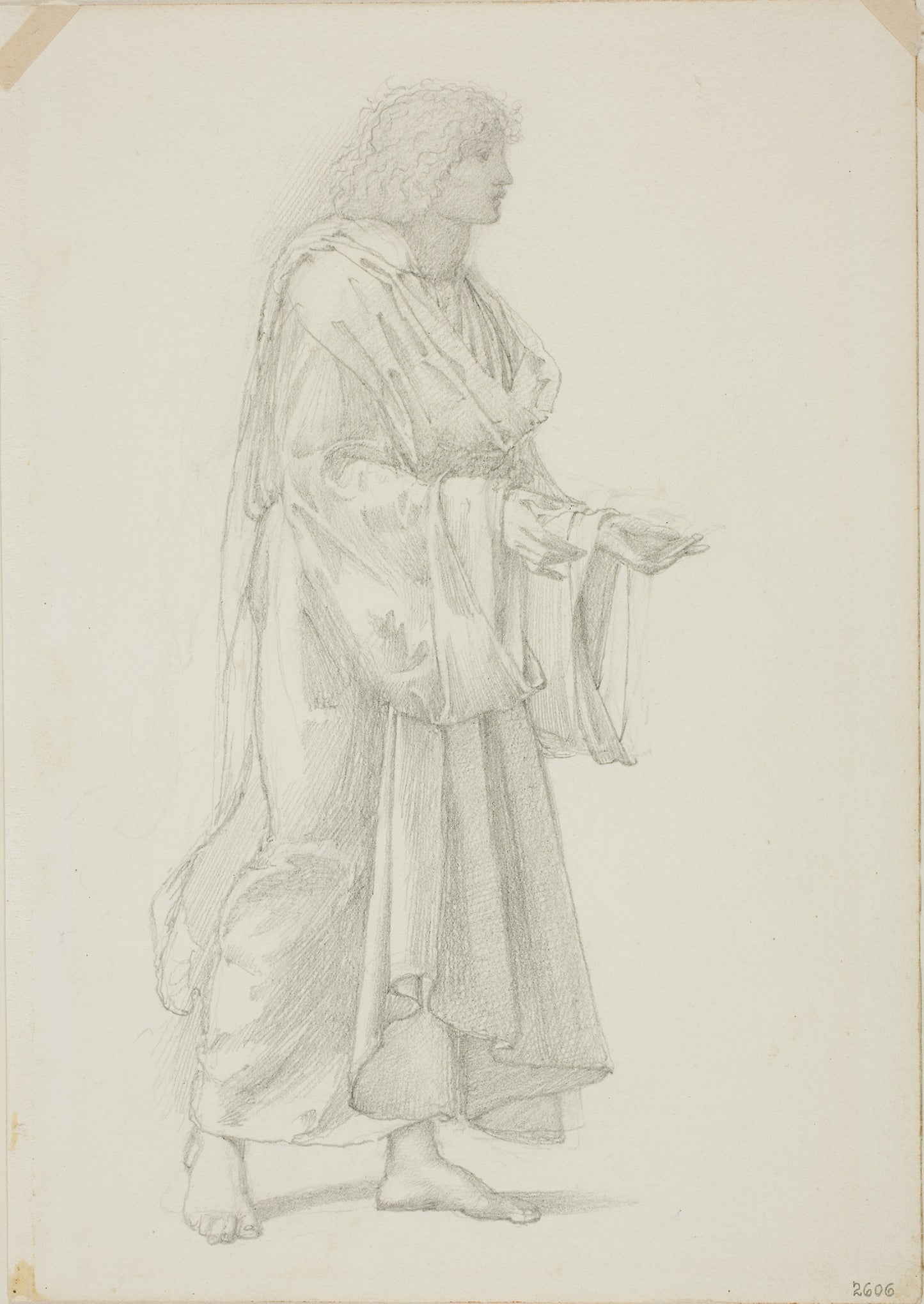Draped Standing Male Figure -  Sir Edward Burne-Jones,  Poster Print Wall Art