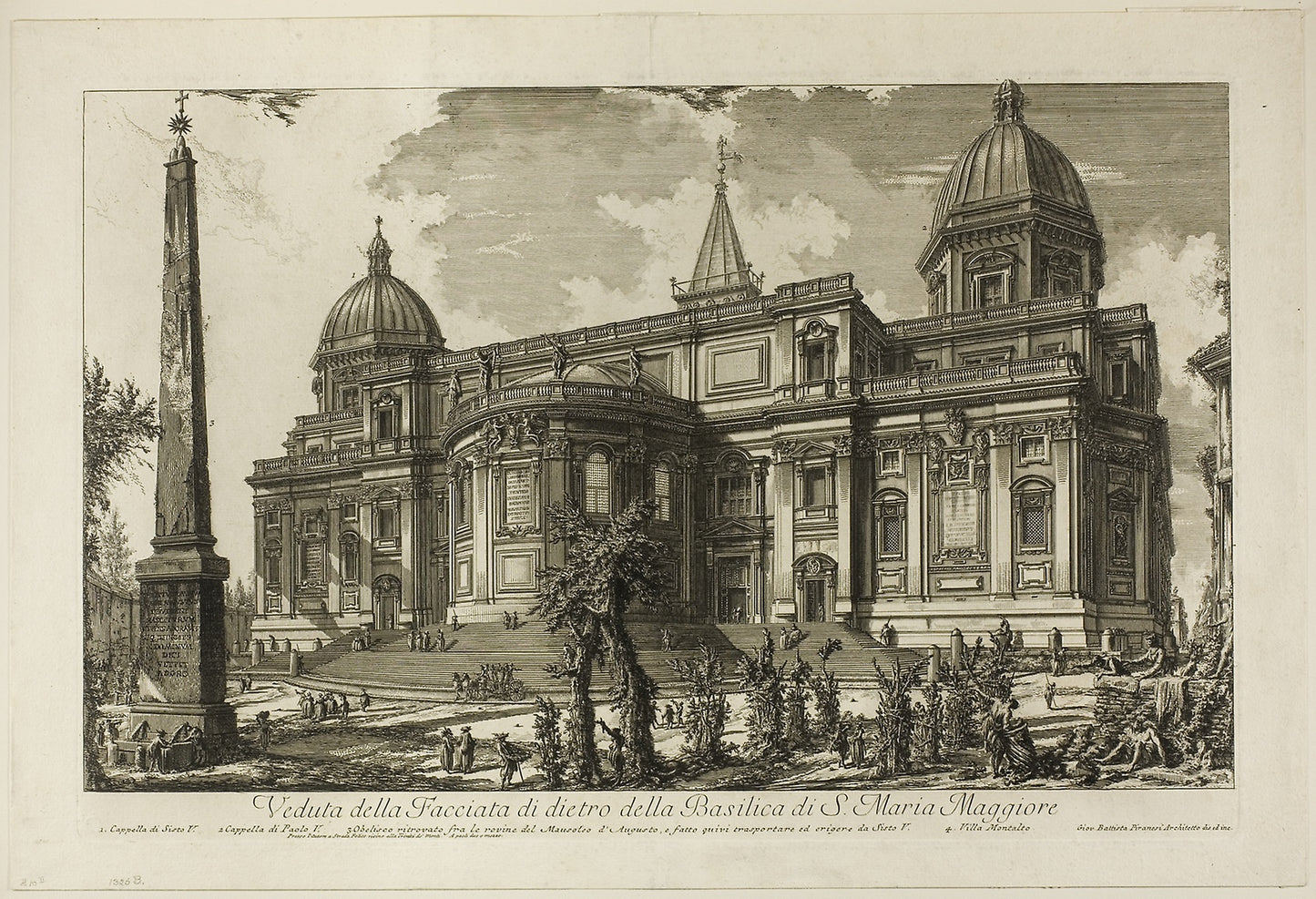 View of the Rear Entrance of the Basilica of S. Maria Maggiore, from Views of Rome -  Giovanni Battista Piranesi,  Poster Print Wall Art
