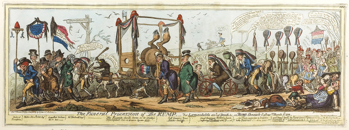 The Funeral Procession of the Rump: George Cruikshank (English, 1792-1878),16x12