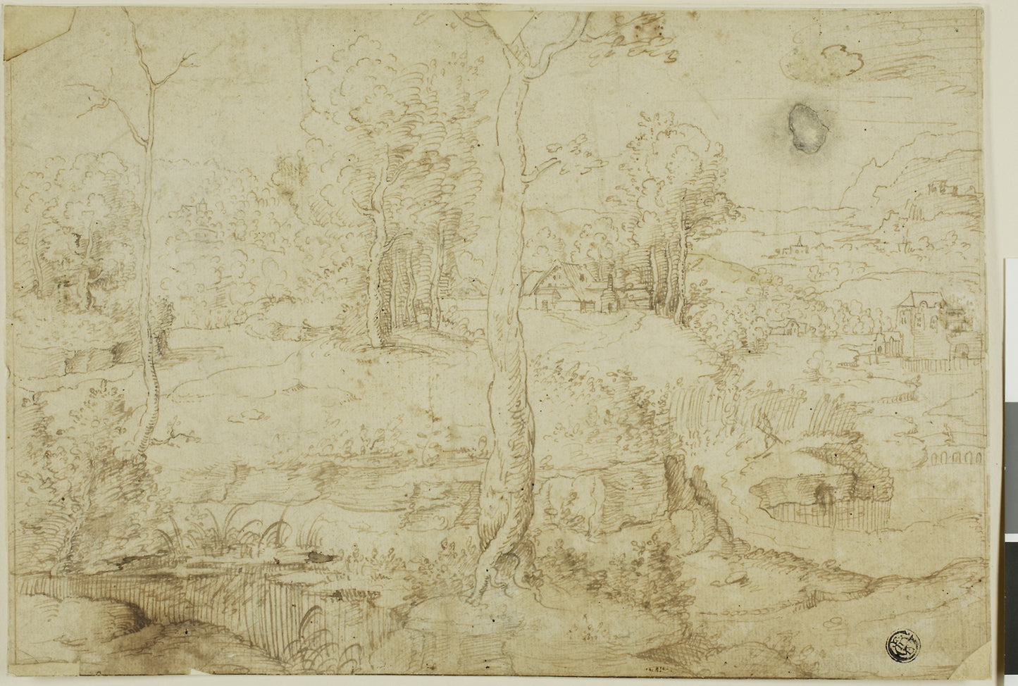Landscape with Tree in Center -  After Cornelius Massys,  Poster Print Wall Art
