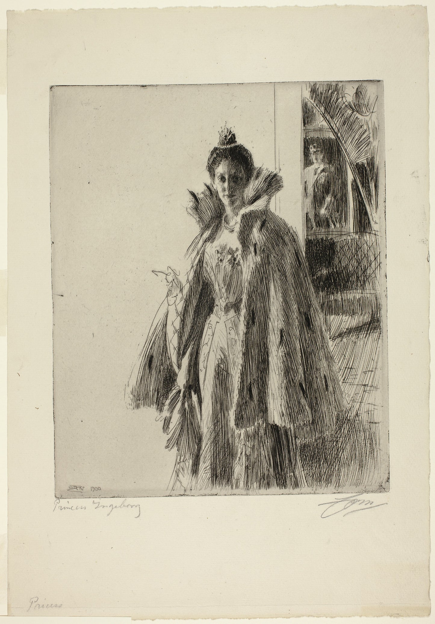 H. R. H. Princess Ingeborg of Sweden I -  Anders Zorn,  Poster Print Wall Art