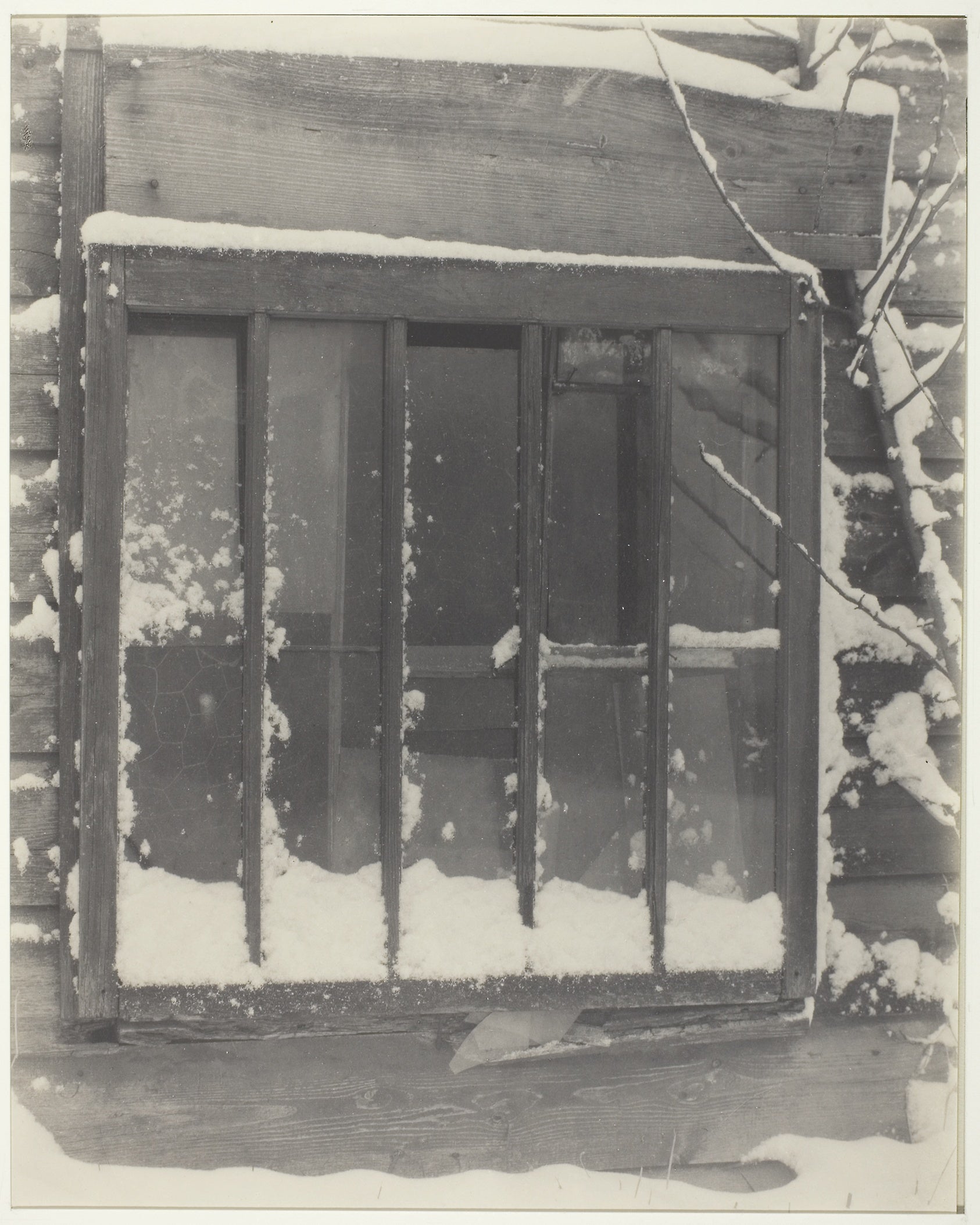 Window: Wood, Glass, Snow: Alfred Stieglitz,16x12"(A3) Poster