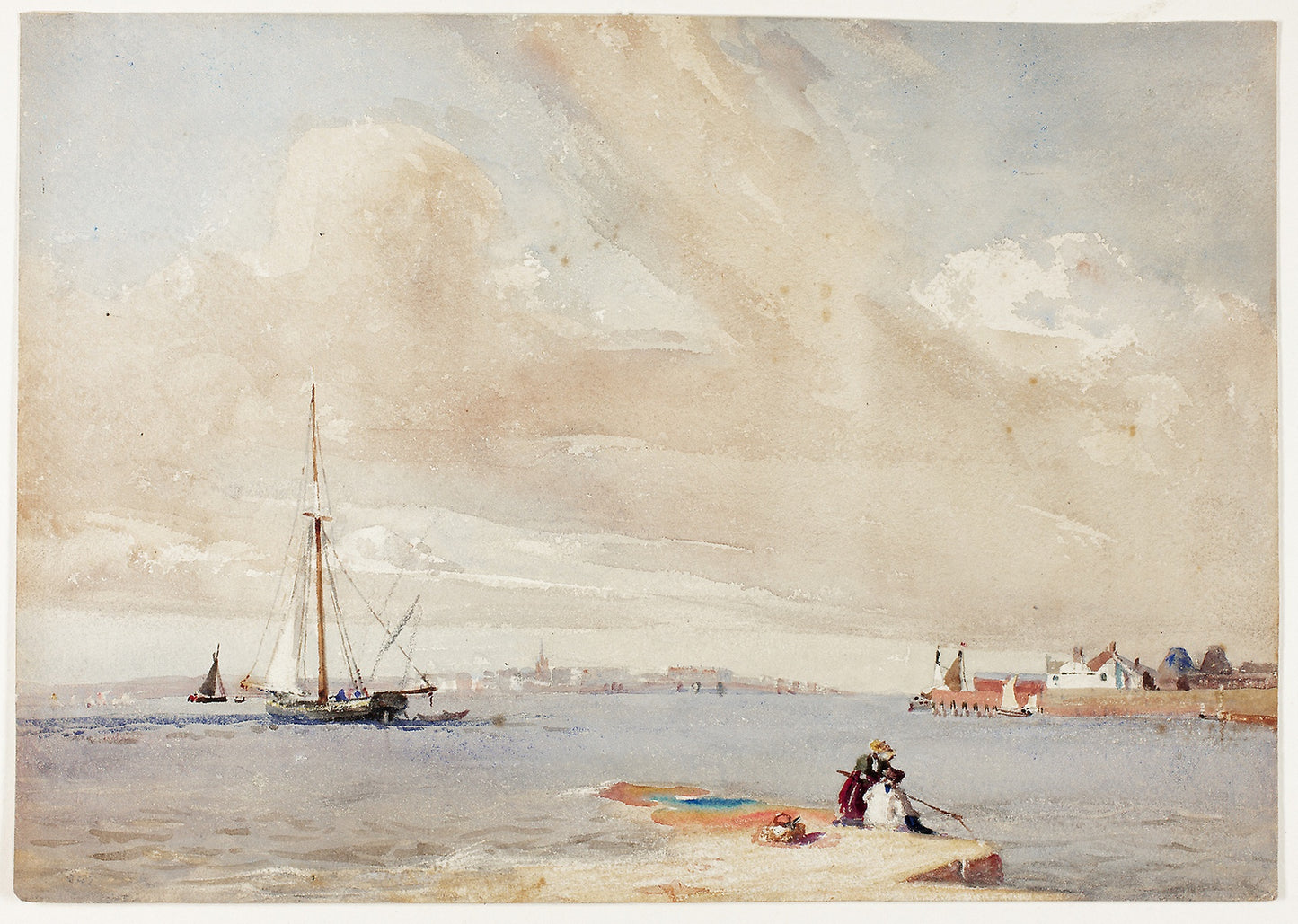 Birkenhead from Herculaneum Potteries -  Attributed to Eliot Thomas Yorke,  Poster Print Wall Art