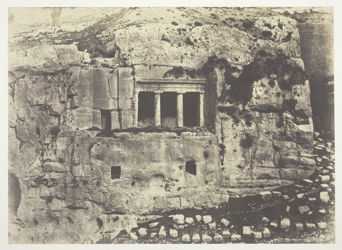 Jerusalem, Valley of Josaphat, Tomb of St. James (Jérusalem, Vallée de Josaphat, Tombeau de Saint Jacques) -  Auguste Salzmann,  Poster Print Wall Art