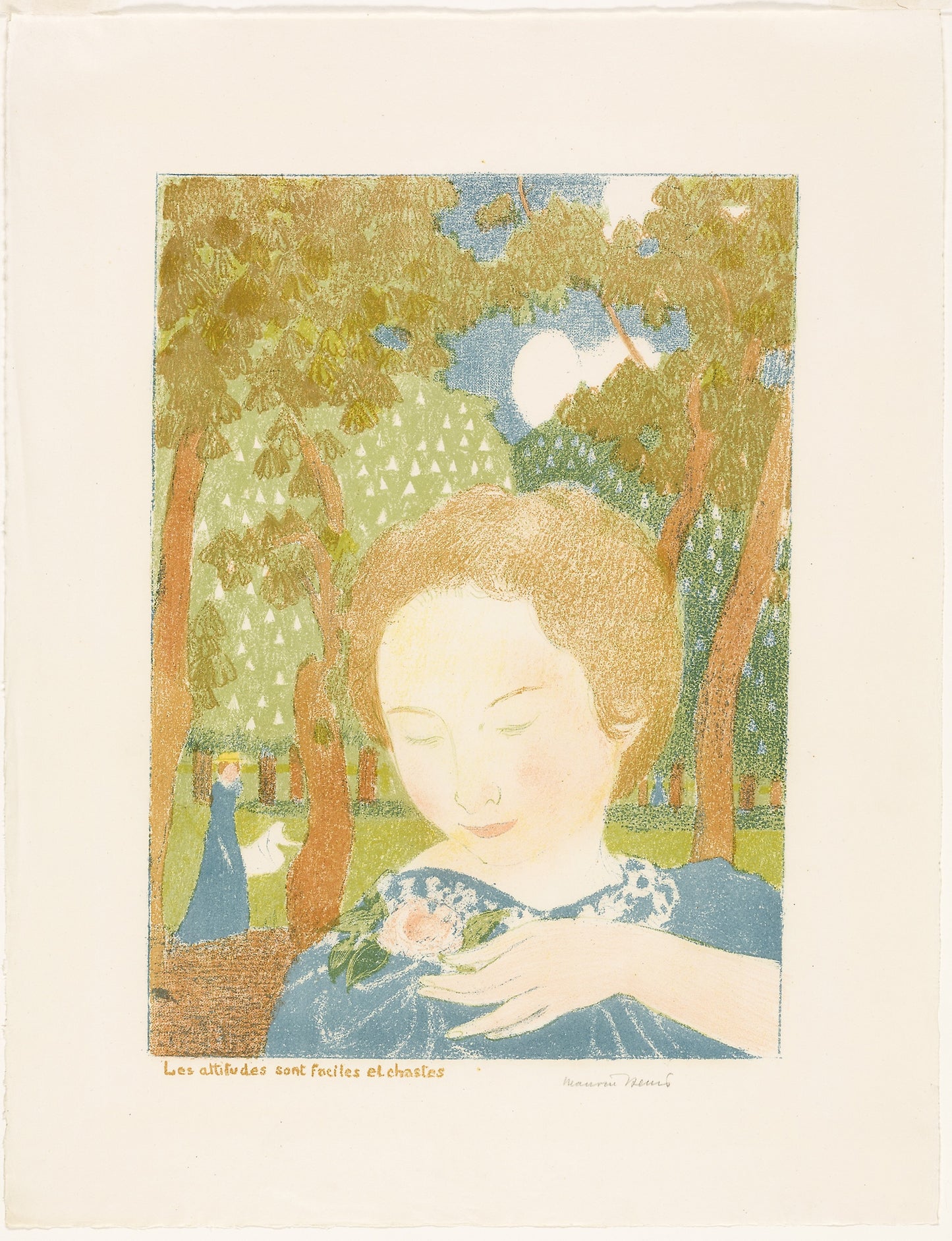 Attitudes are Easy and Chaste, plate two from Love -  Maurice Denis (French, 1870-1943),  Poster Print Wall Art