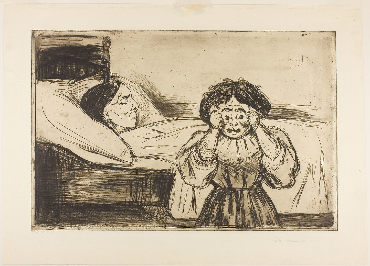 The Dead Mother and Her Child -  Edvard Munch (Norwegian, 1863-1944),  Poster Print Wall Art