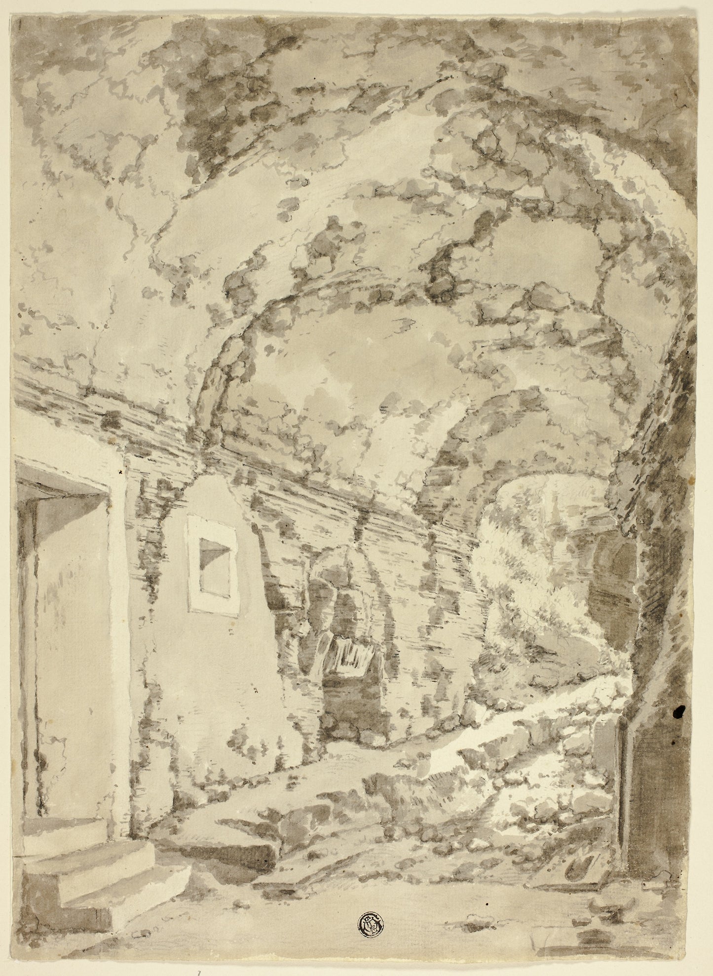 Ruined Vault: Attributed to Hendrik Voogd,16x12"(A3) Poster