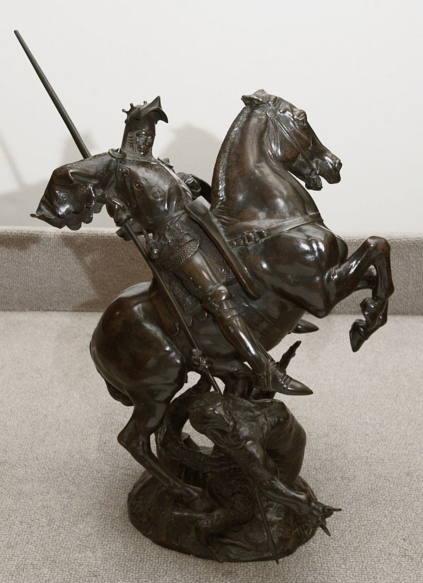Saint George Slaying the Dragon -  Emmanuel Frémiet,  Poster Print Wall Art