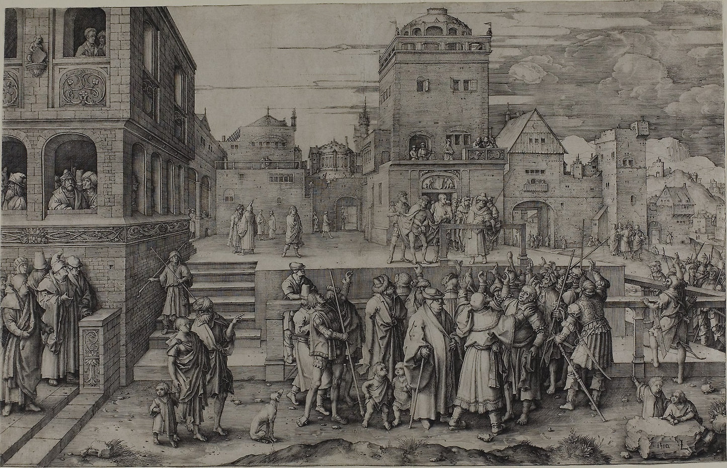 The Large Ecce Homo -  Lucas van Leyden,  Poster Print Wall Art