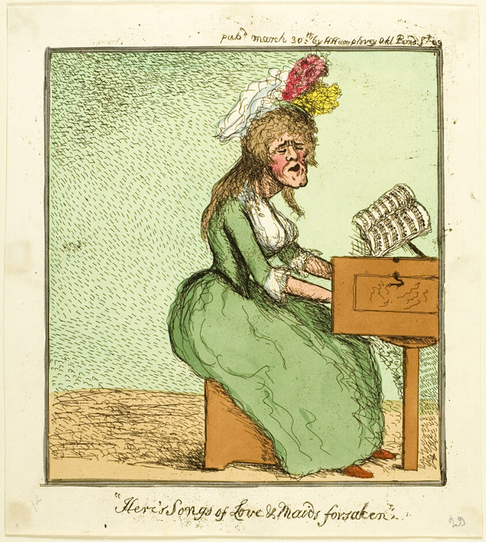 Here's Songs of Love and Maids Forsaken by  James Gillray (English, 1756-1815),23x16
