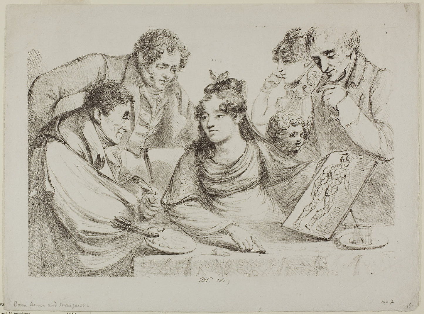 Lithography Lesson -  Dominique-Vivant Denon,  Poster Print Wall Art
