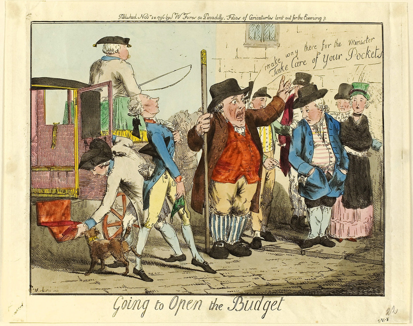 Going to Open the Budget -  Unknown Artist (English, late 18th century),  Poster Print Wall Art