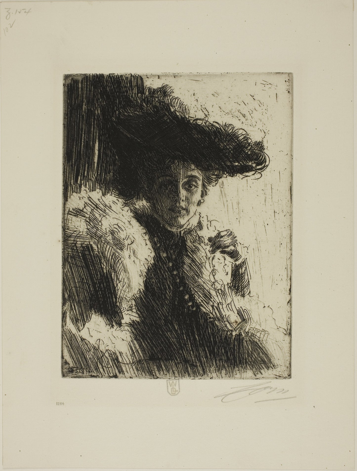 Mrs. Kip -  Anders Zorn,  Poster Print Wall Art