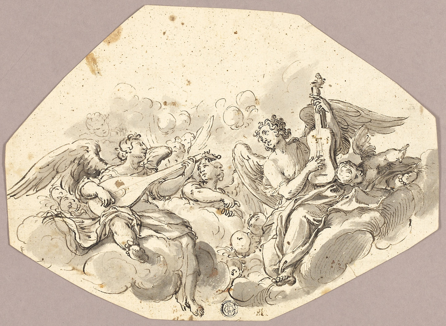 Musician Angels -  Attributed to Giambattista Tiepolo,  Poster Print Wall Art