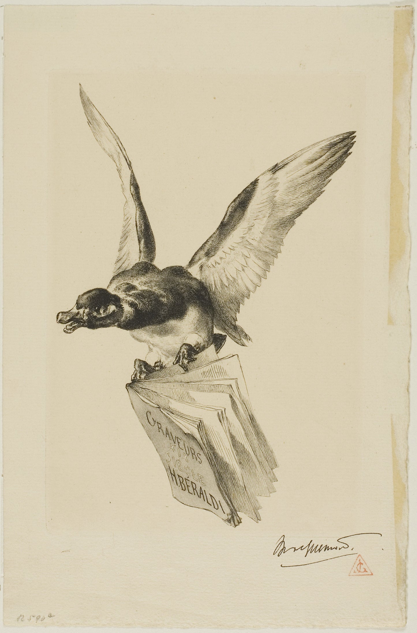 Frontispiece for Engravers of the 19th Century -  Felix Bracquemond,  Poster Print Wall Art