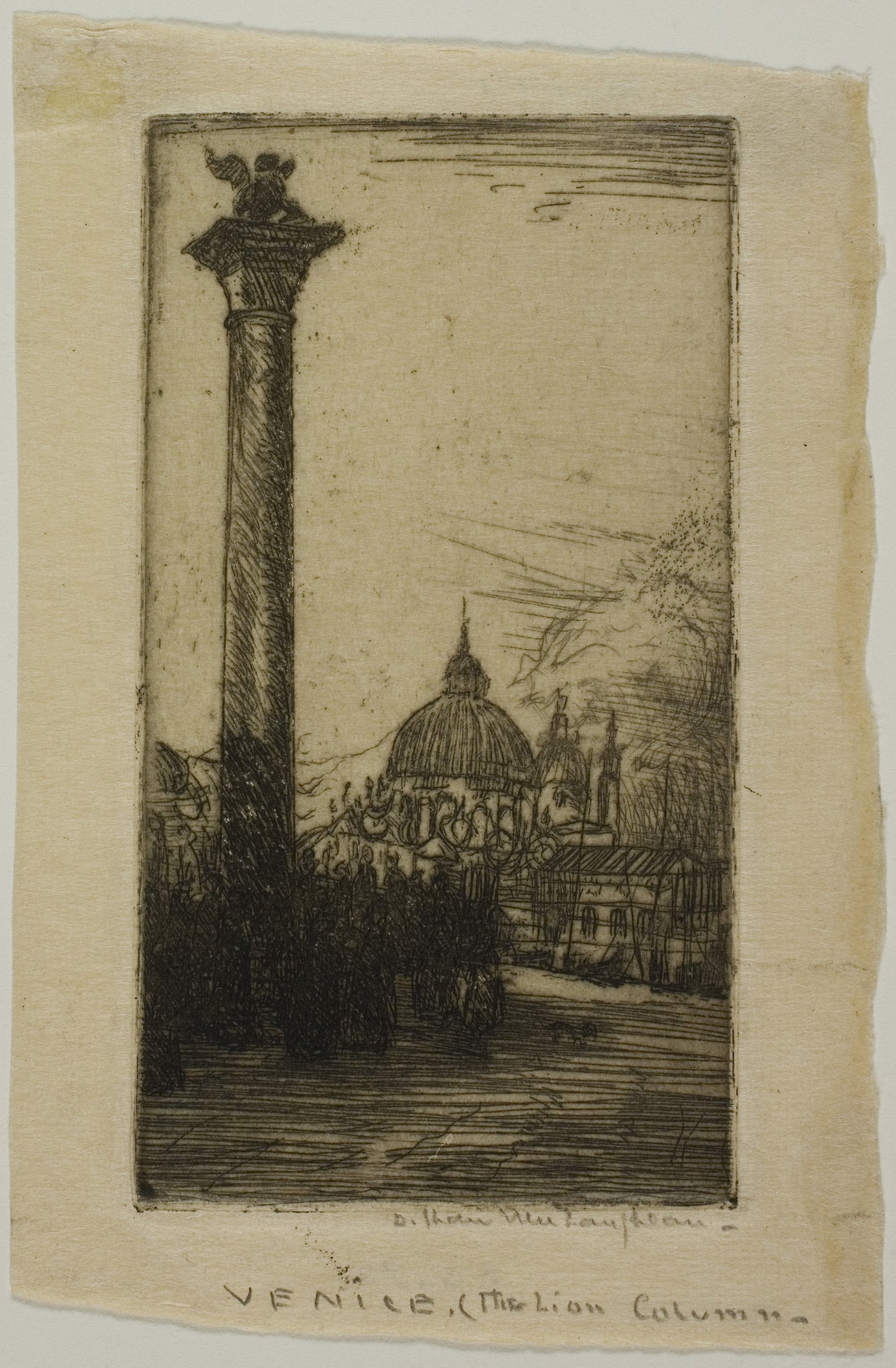 Lion Column, Venice -  Donald Shaw MacLaughlan,  Poster Print Wall Art