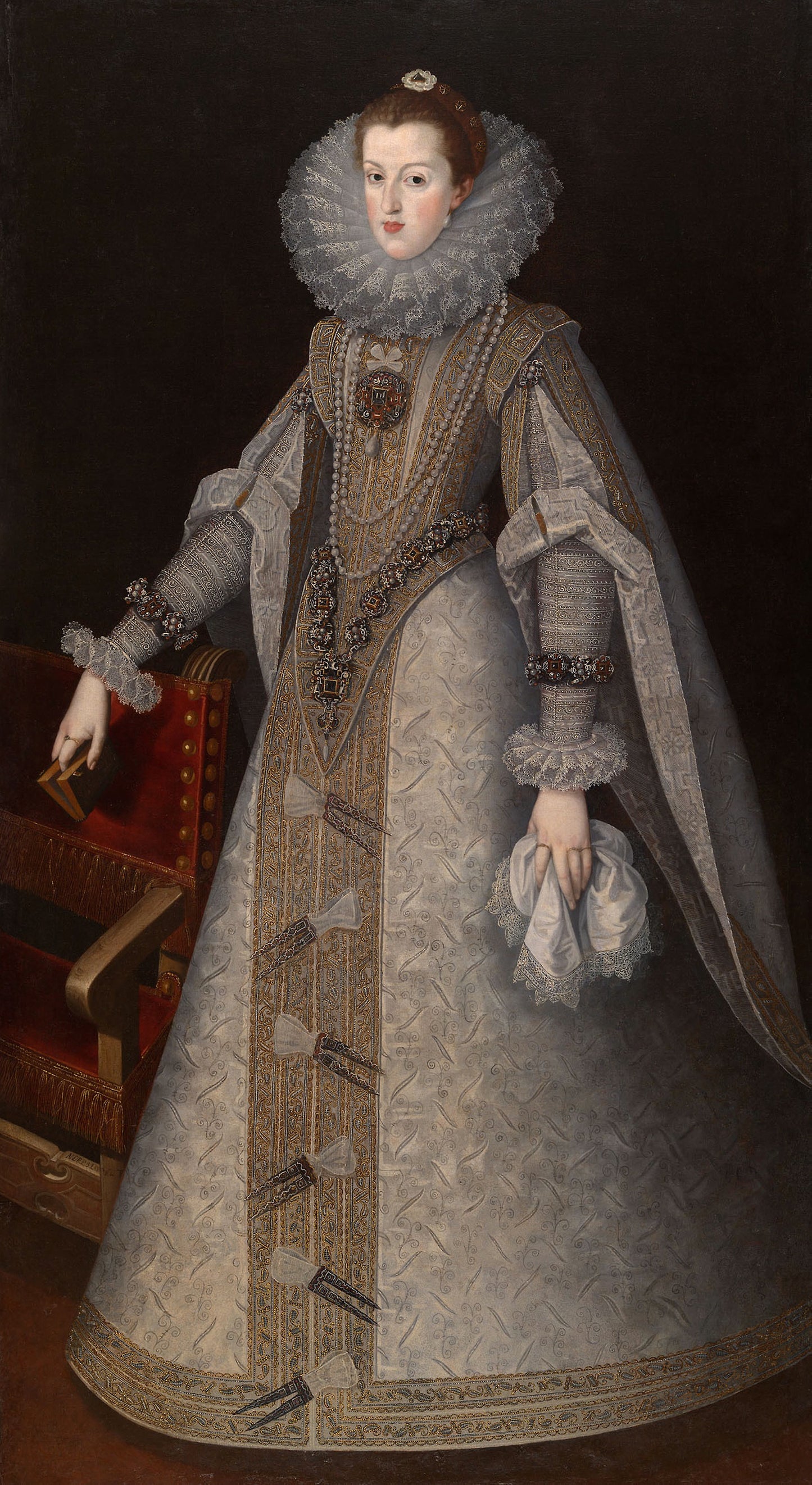 Queen Margaret of Spain -  Andrés López Polanco,  Poster Print Wall Art
