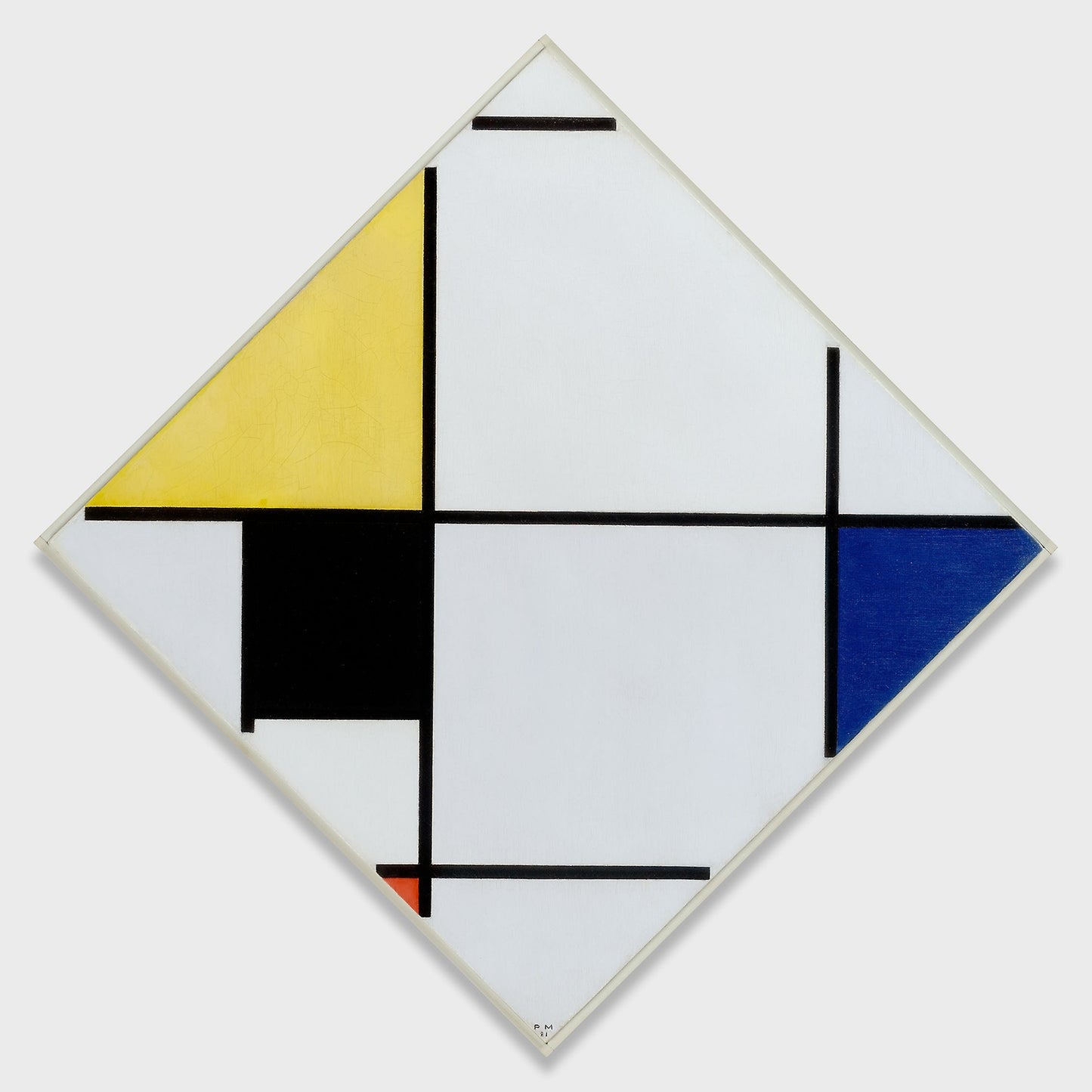 Lozenge Composition with Yellow, Black, Blue, Red, and Gray: Piet Mondrian, Poster Print Wall Art