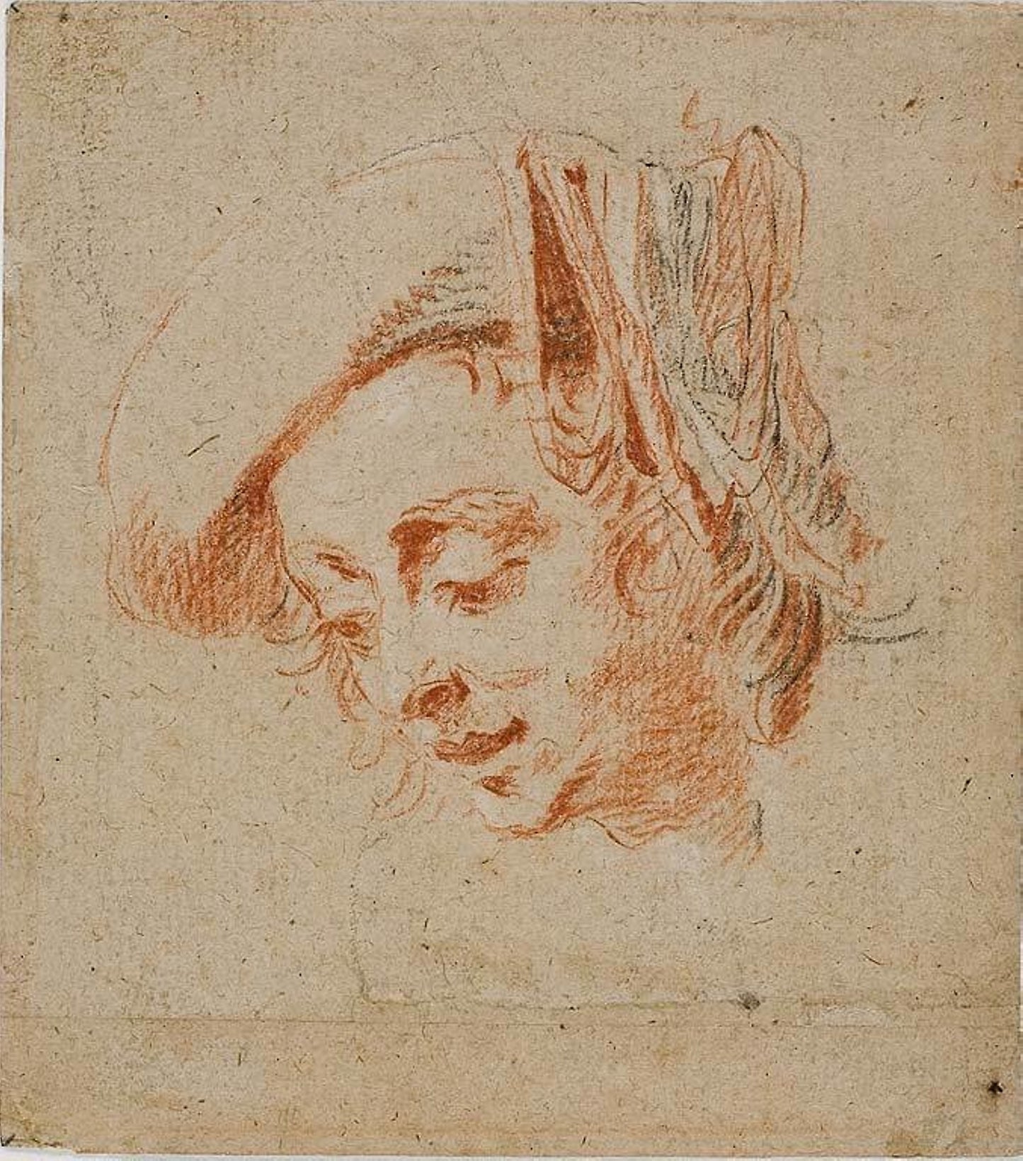 Head of a Man -  Nicolas Lancret,  Poster Print Wall Art