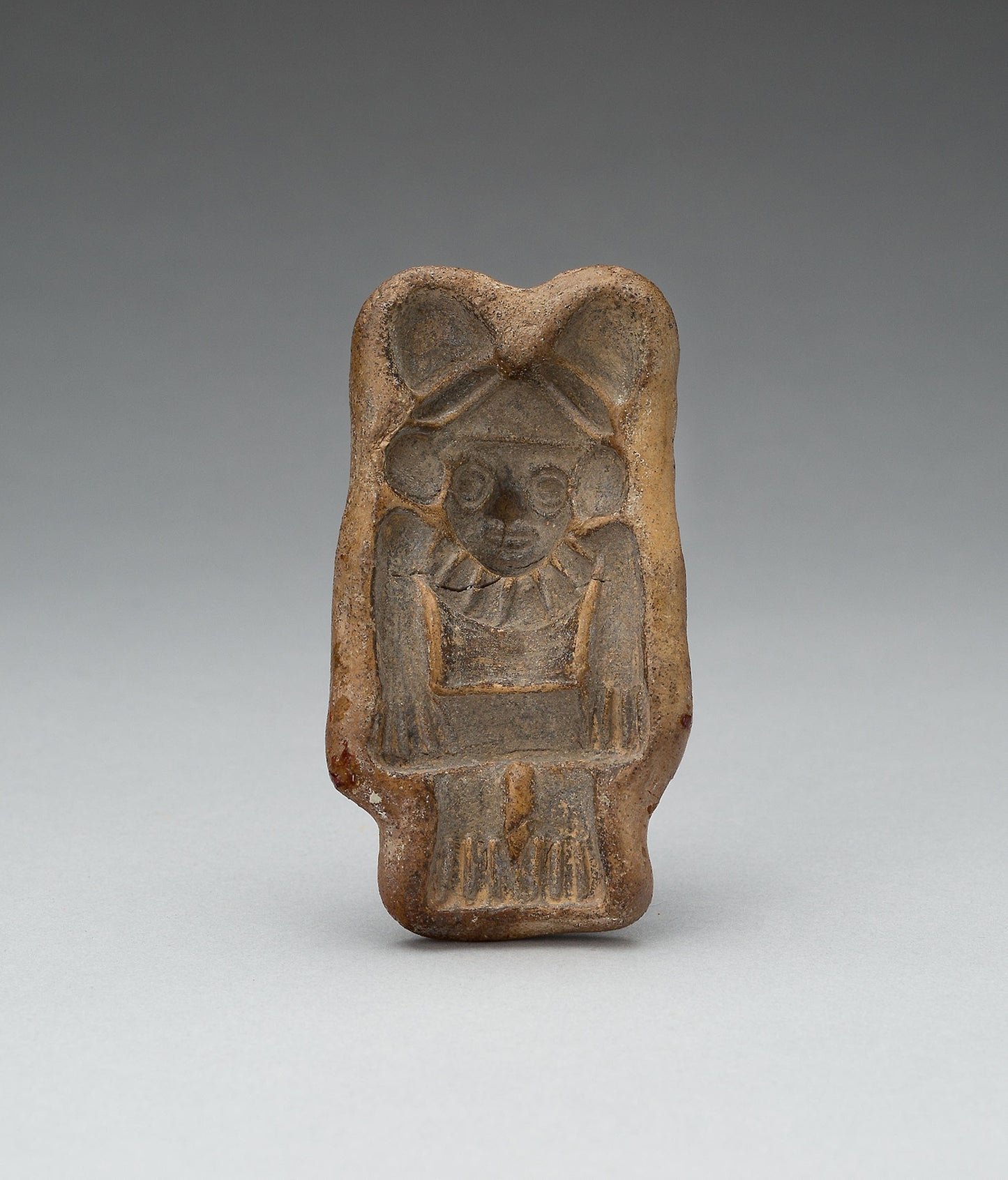 Mold for Male Figurine wearing Jewelry and Lobed Headdress -  Probably Moche,  Poster Print Wall Art
