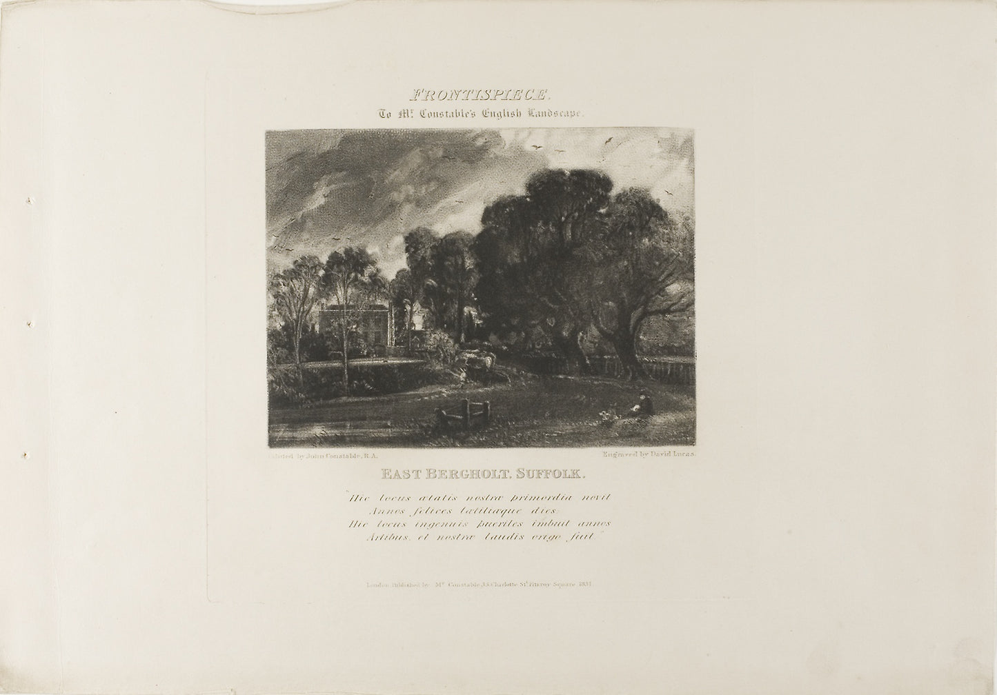 The River Stour, from Various Subjects of English Landscape Scenery -  David Lucas (English, 1802-1881),  Poster Print Wall Art