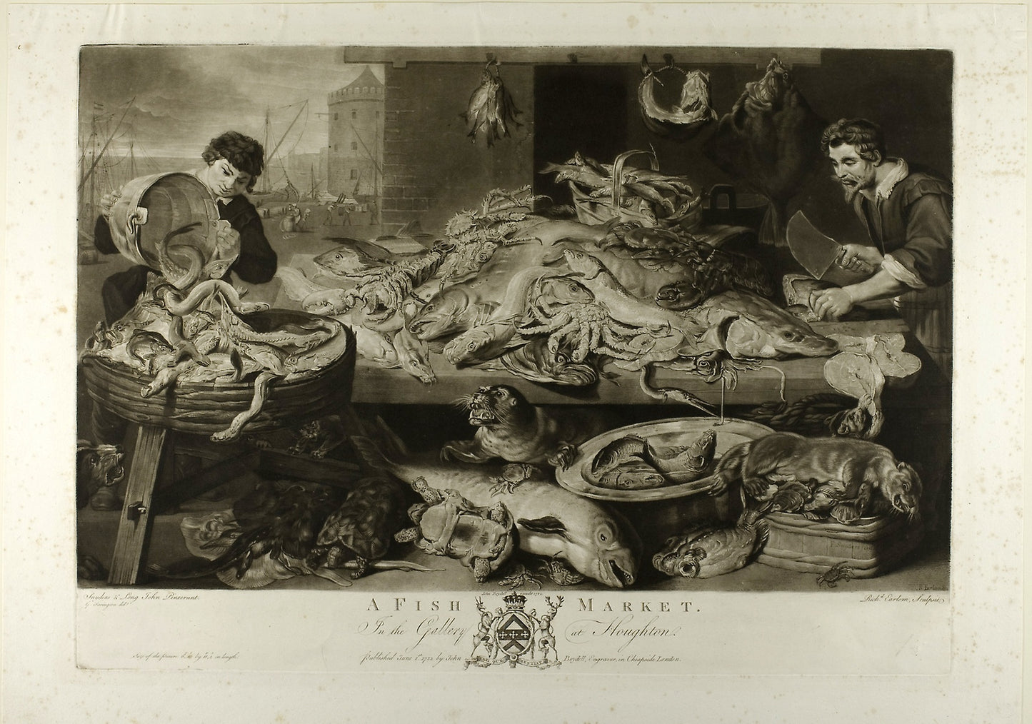 Fish Market -  Richard Earlom,  Poster Print Wall Art