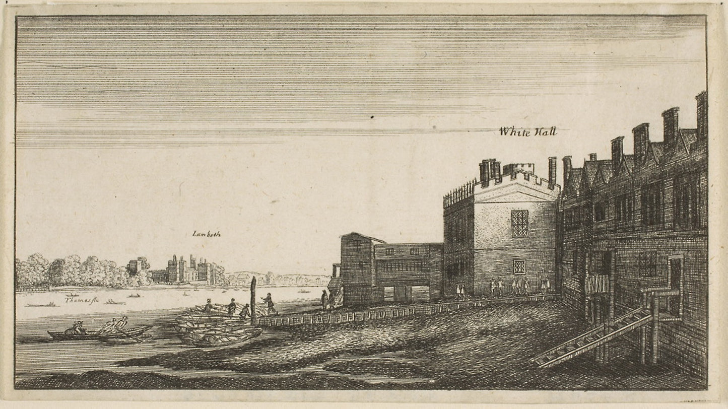 View of Lambeth Palace from the River at Whitehall Stairs -  Wenceslaus Hollar,  Poster Print Wall Art