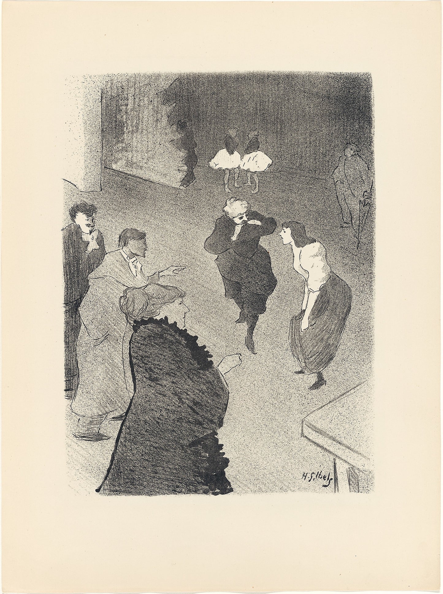 Emilienne d'Alençon Rehearsing at the Folies-Bergère, from Le Café-Concert -  Henri-Gabriel Ibels (French, 1867-1936),  Poster Print Wall Art