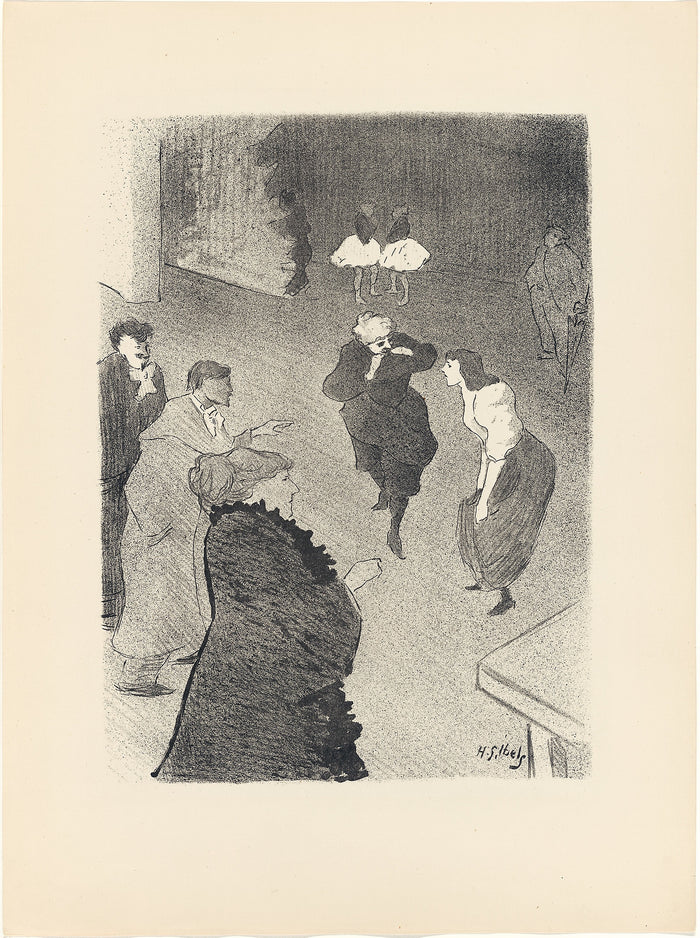 Emilienne d'Alençon Rehearsing at the Folies-Bergère, from Le Café-Concert: Henri-Gabriel Ibels (French, 1867-1936),16x12