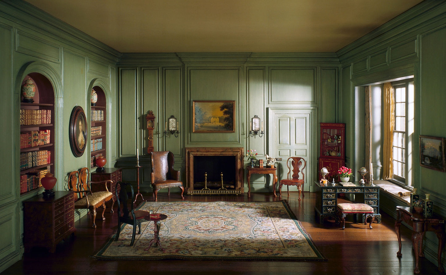 E-6 -  English Library of the Queen Anne Period, 1702-50 -  Mrs. James Ward Thorne,  Poster Print Wall Art