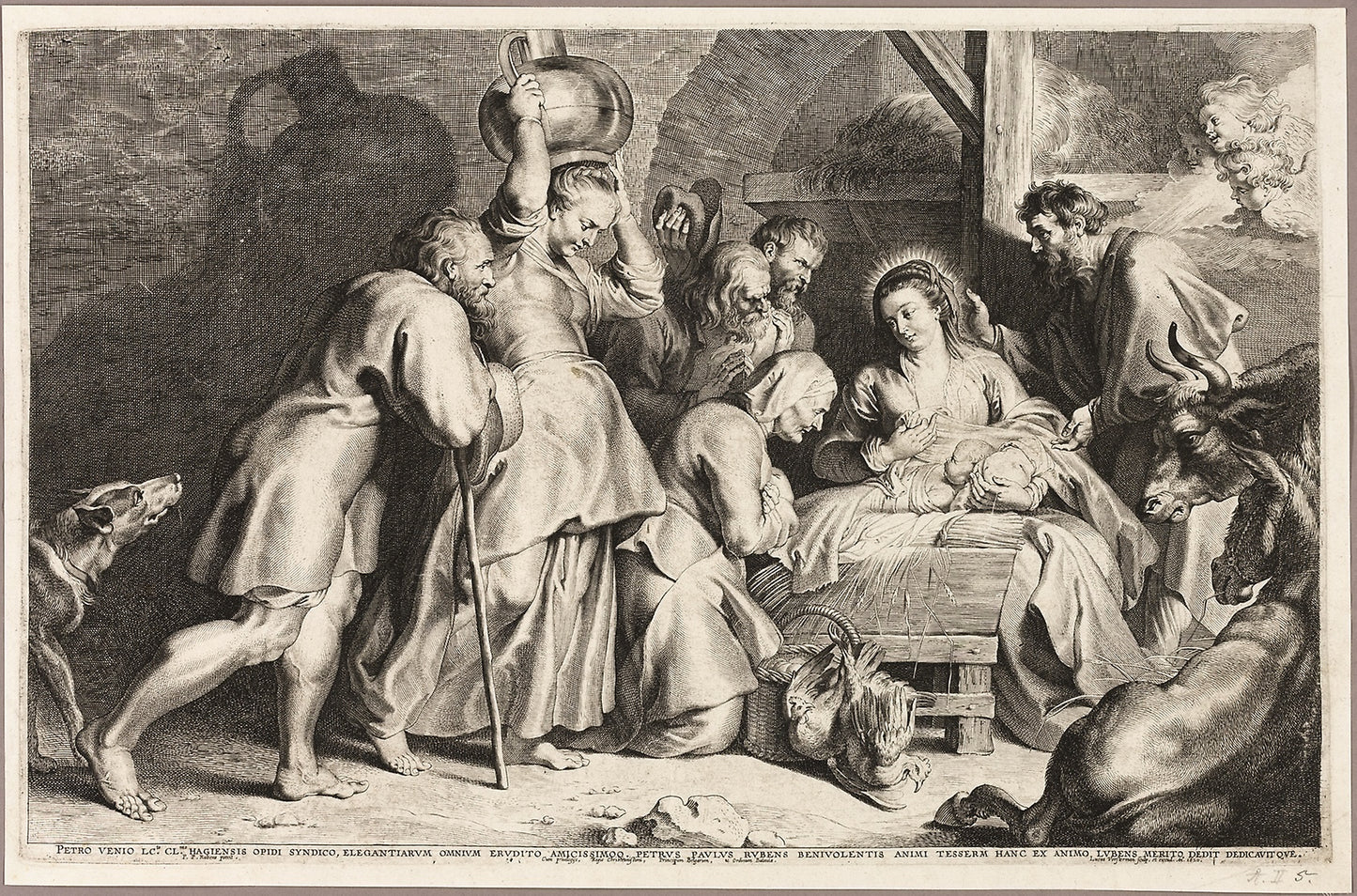 Adoration of the Shepherds -  Lucas Vorsterman (Flemish, 1595-1675),  Poster Print Wall Art
