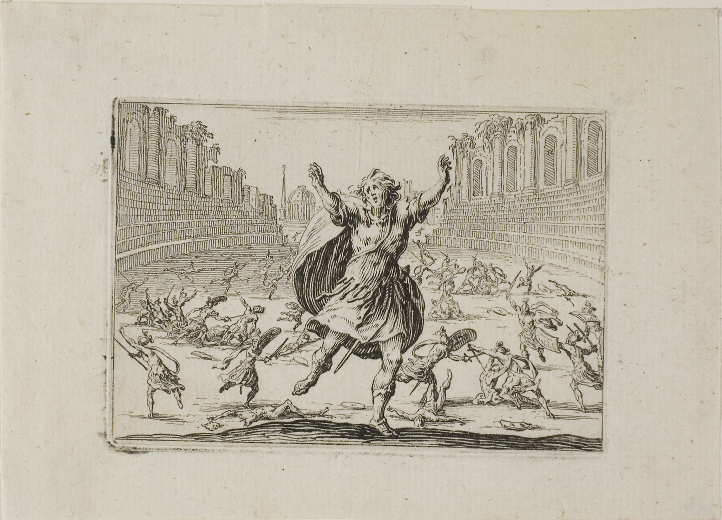 Skirmish in the Circus, from The Caprices -  Jacques Callot,  Poster Print Wall Art