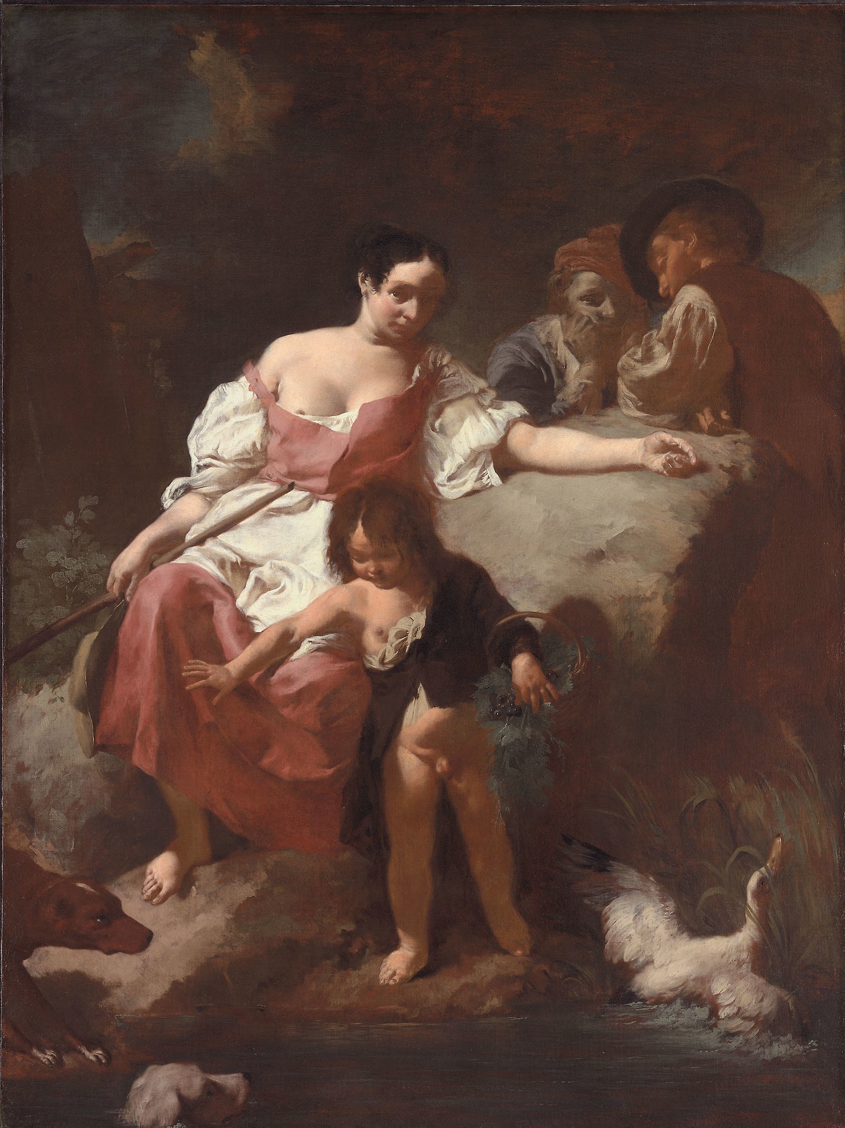 Pastoral Scene: Giovanni Battista Piazzetta,16x12"(A3) Poster