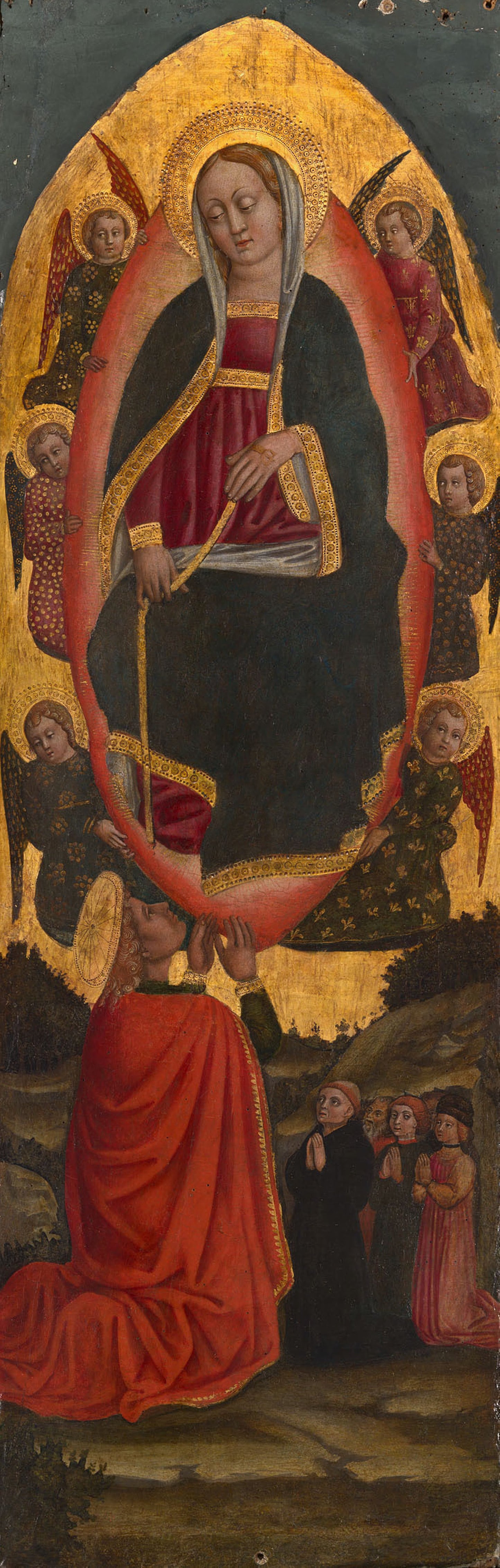 The Assumption of the Virgin with Saints from an Augustinian altarpiece -  Italian, Venice,  Poster Print Wall Art