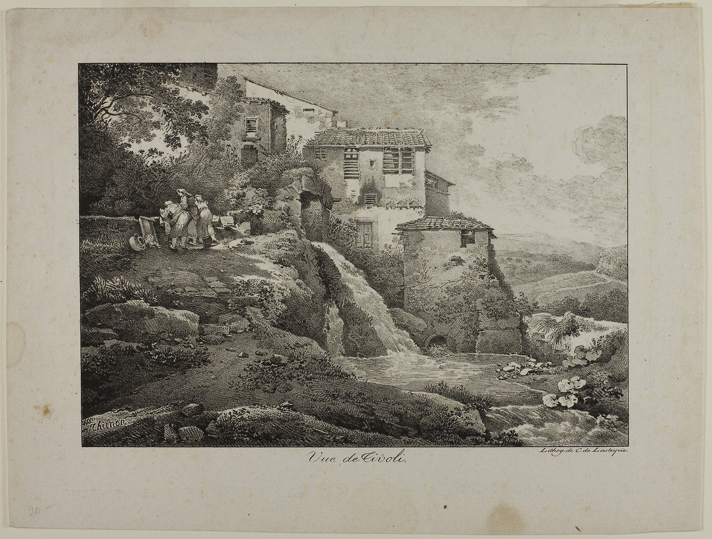 View of Tivoli -  Claude Thiénon (French, 1772-1846),  Poster Print Wall Art