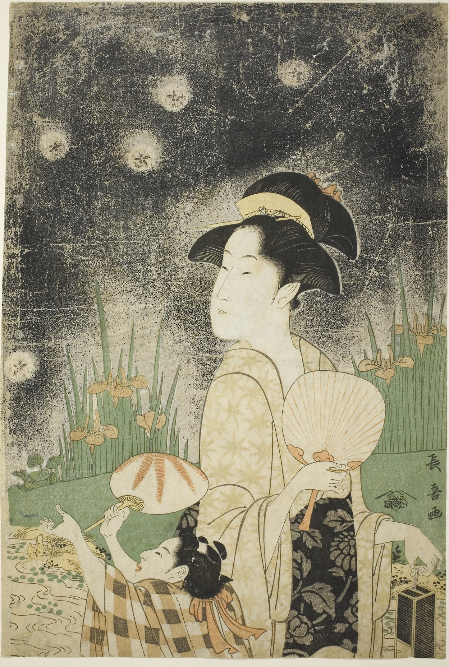Catching Fireflies -  Esh?sai Ch?ki,  Poster Print Wall Art