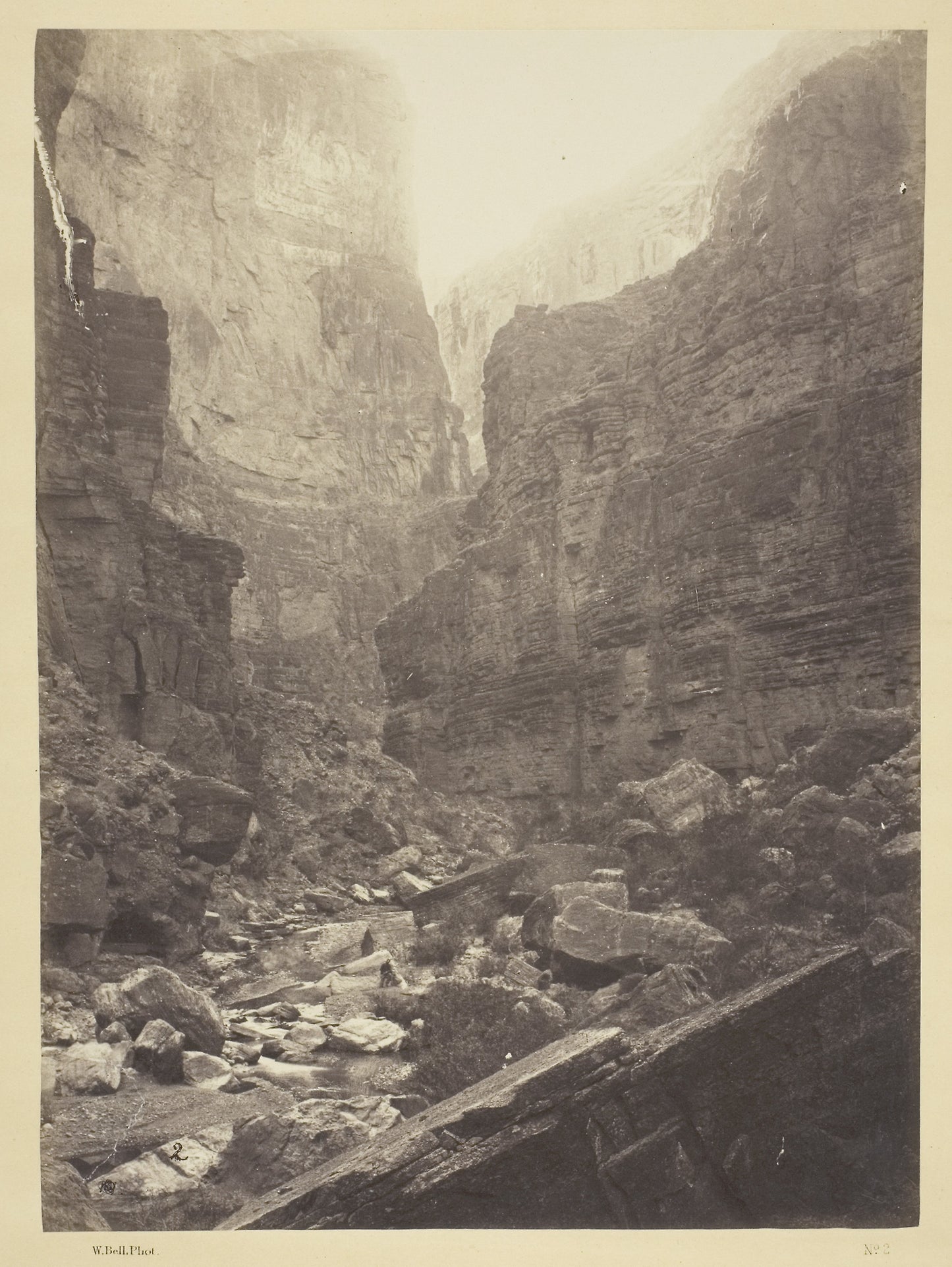 Cañon of Kanab Wash, Colorado River, Looking North -  William H. Bell,  Poster Print Wall Art