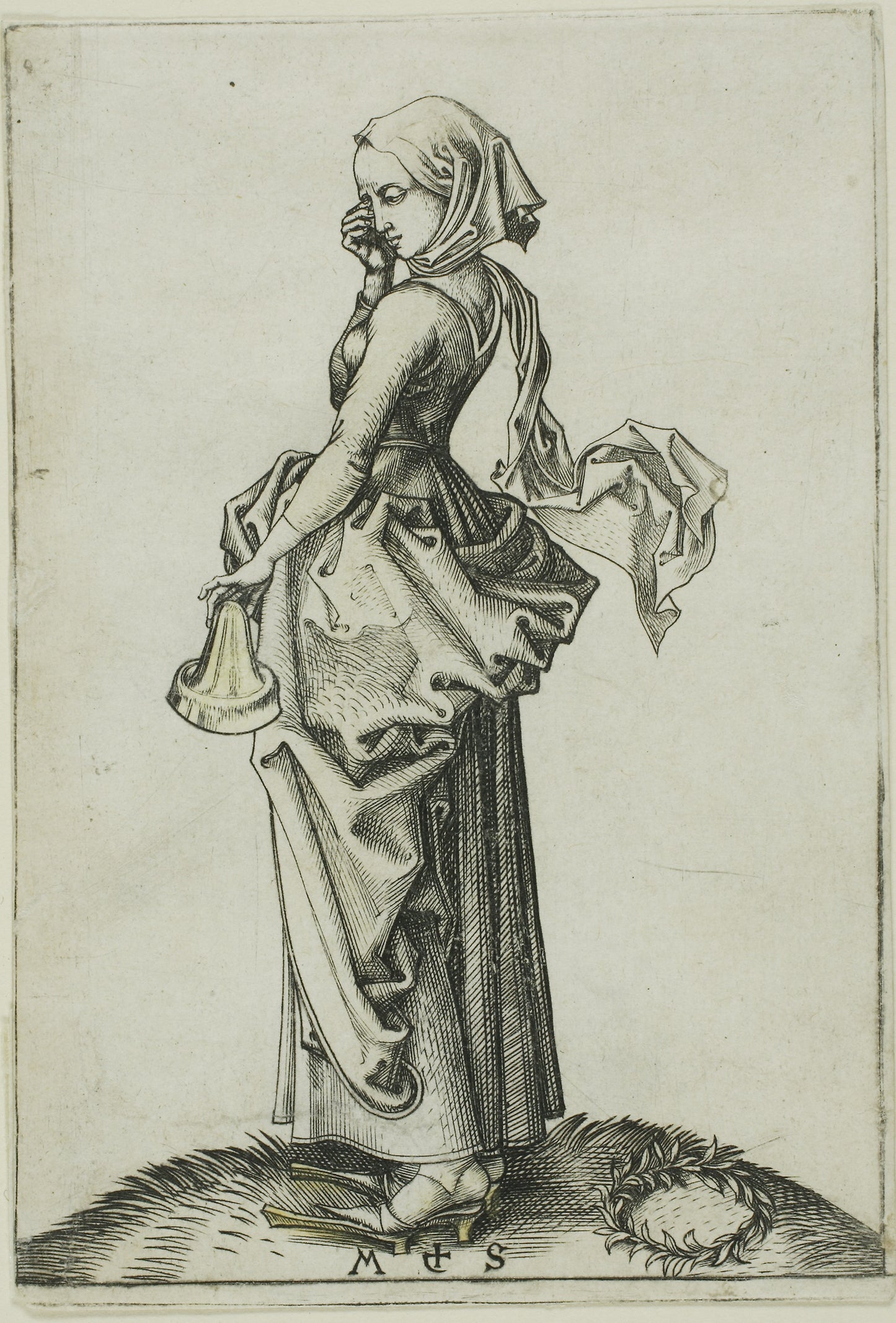 The Fifth Foolish Virgin -  Martin Schongauer,  Poster Print Wall Art