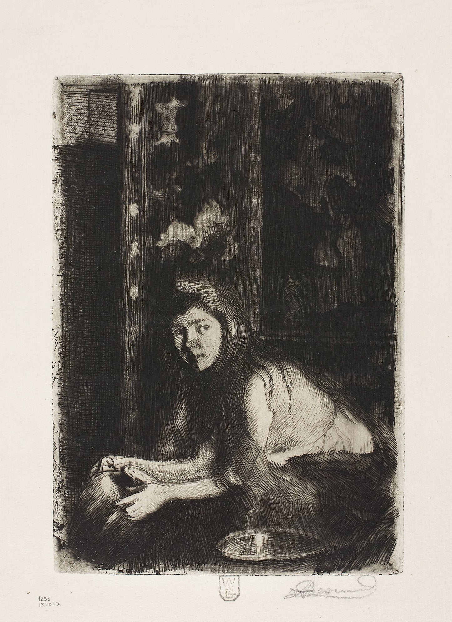 Woman with a Vase -  Albert Besnard,  Poster Print Wall Art