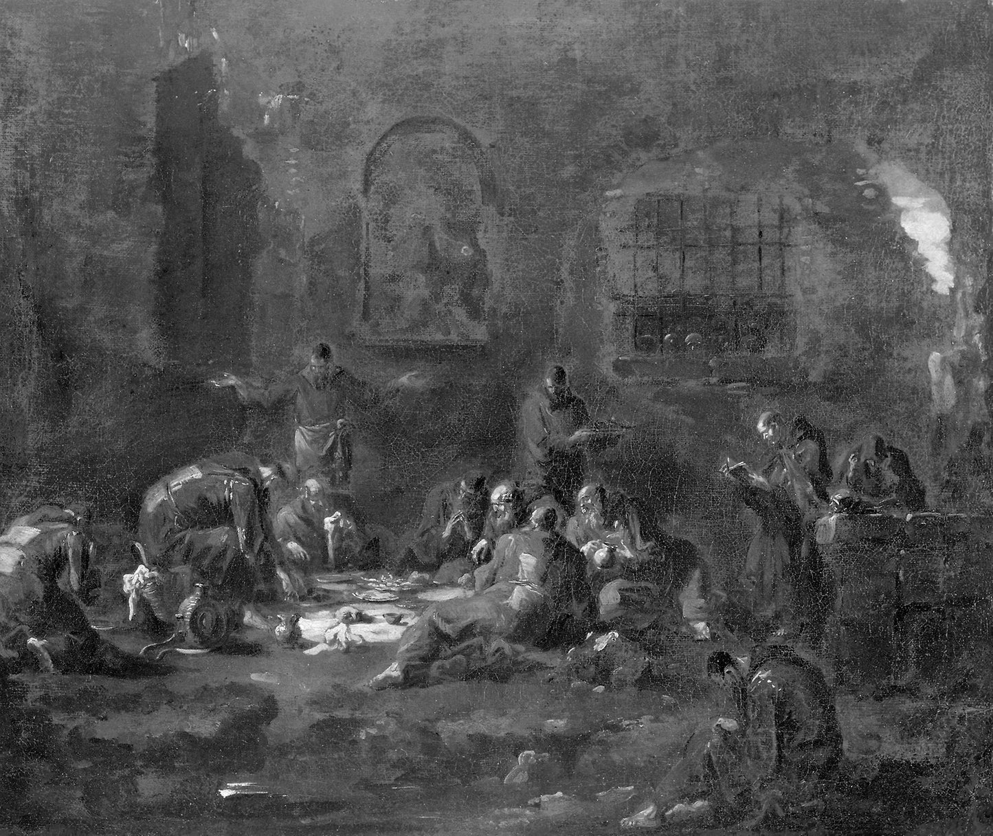 Monks at Supper -  Alessandro Magnasco,  Poster Print Wall Art
