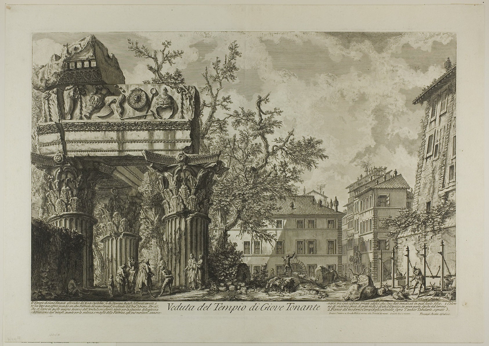 View of the Temple of Jupiter Tonans [Jupiter the Thunderer], from Views of Rome: Giovanni Battista Piranesi,16x12"(A3) Poster