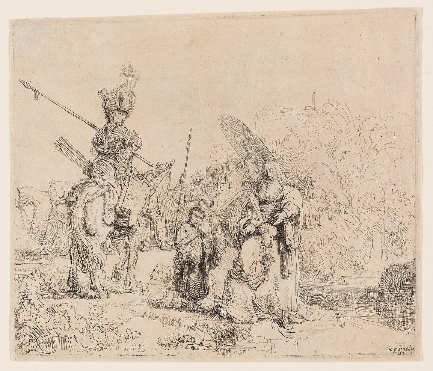 The Baptism of the Eunuch -  Rembrandt van Rijn,  Poster Print Wall Art