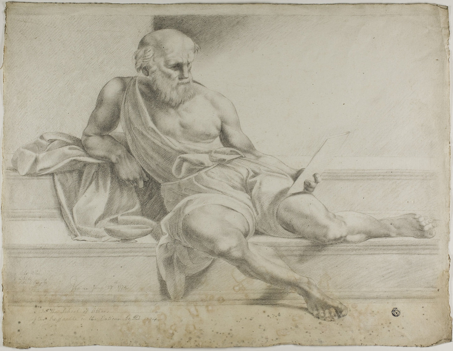 Diogenes -  John Downman (English, 1750-1824),  Poster Print Wall Art