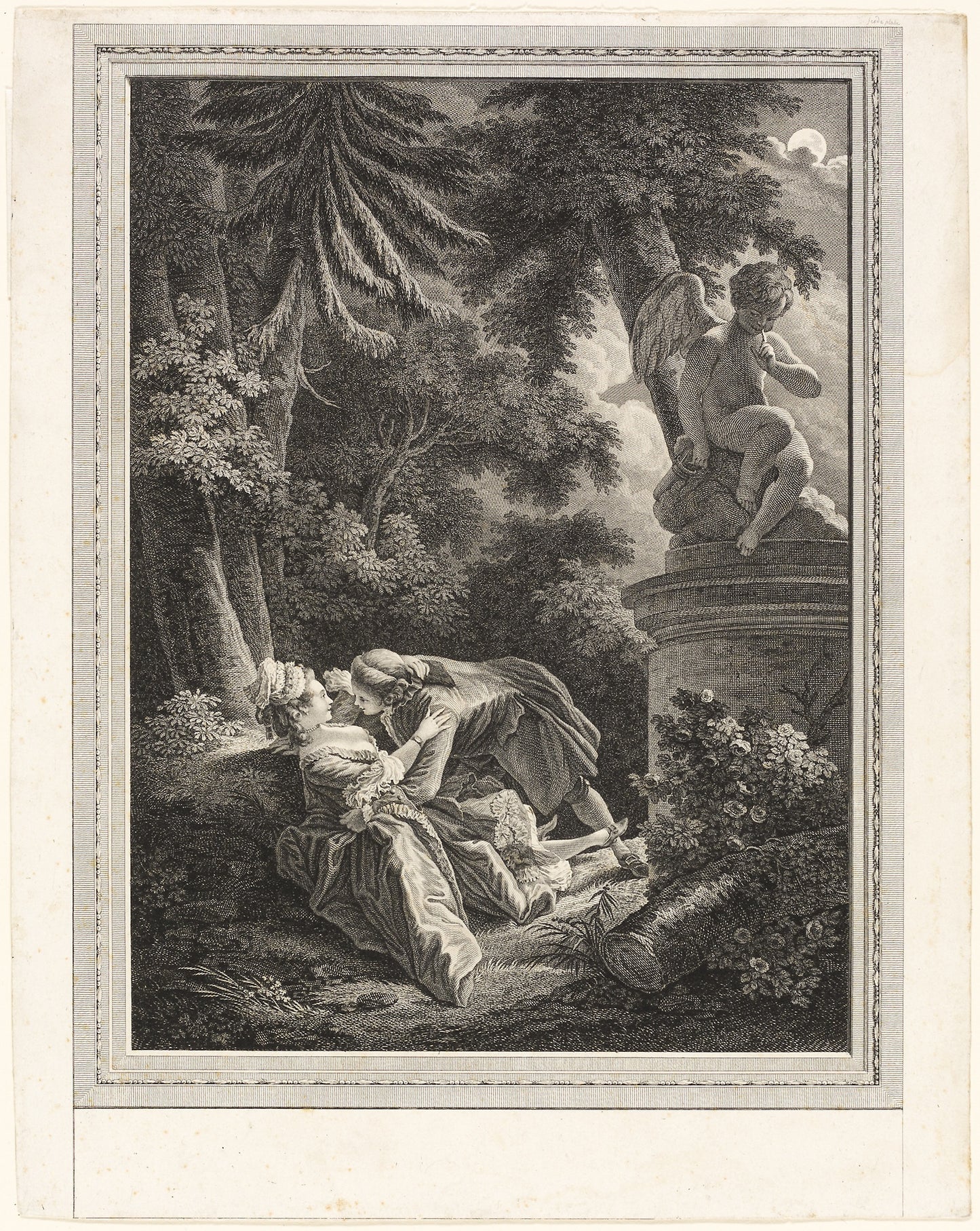 Night -  Emmanuel Jean Nepomucene de Ghendt (French, 1738-1815),  Poster Print Wall Art