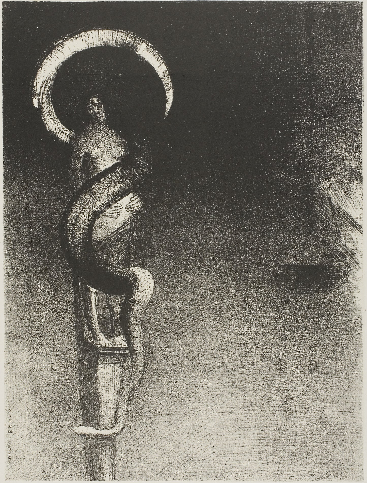 Serpent-Halo -  Odilon Redon,  Poster Print Wall Art