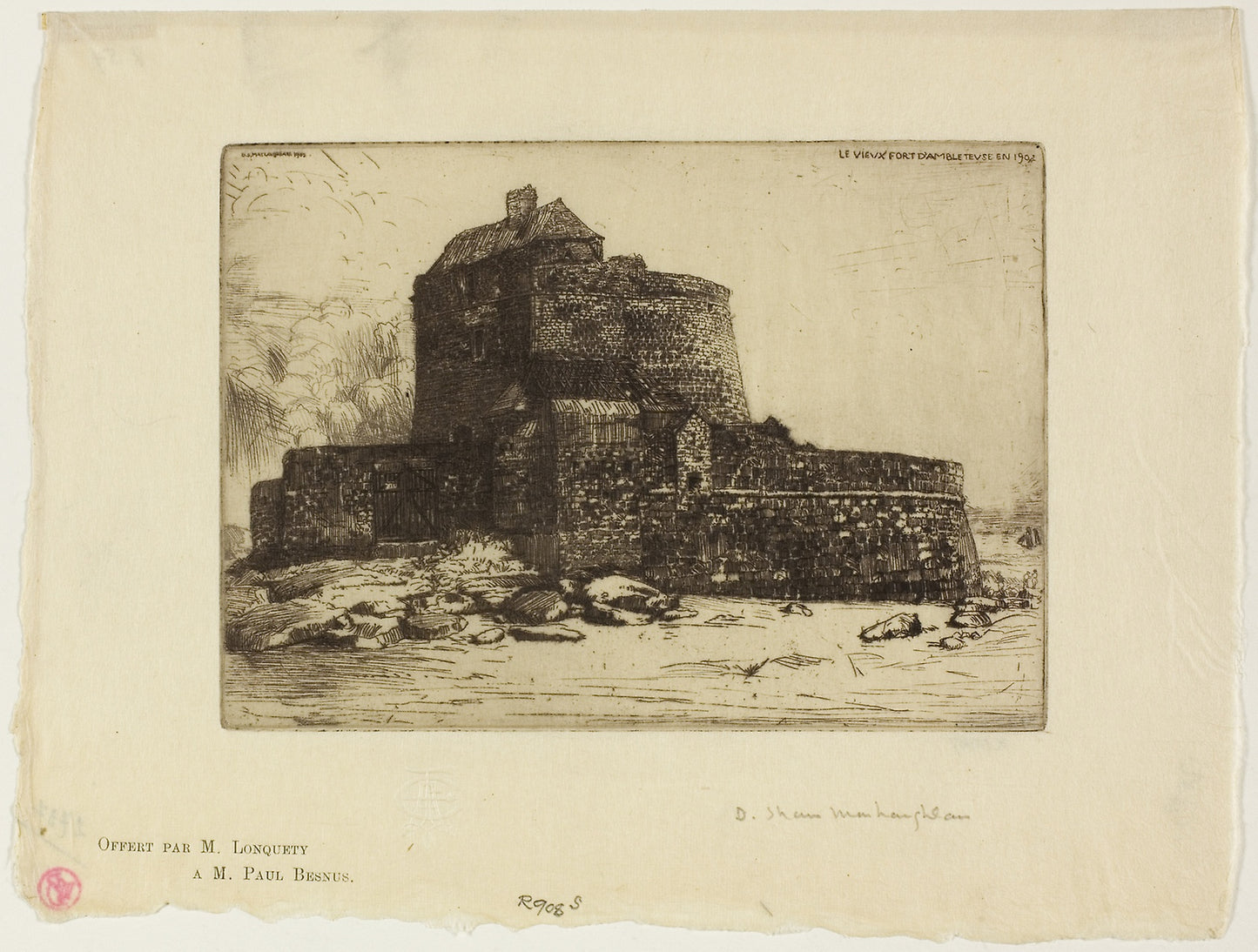 Old Fort at Ambleteuse -  Donald Shaw MacLaughlan,  Poster Print Wall Art