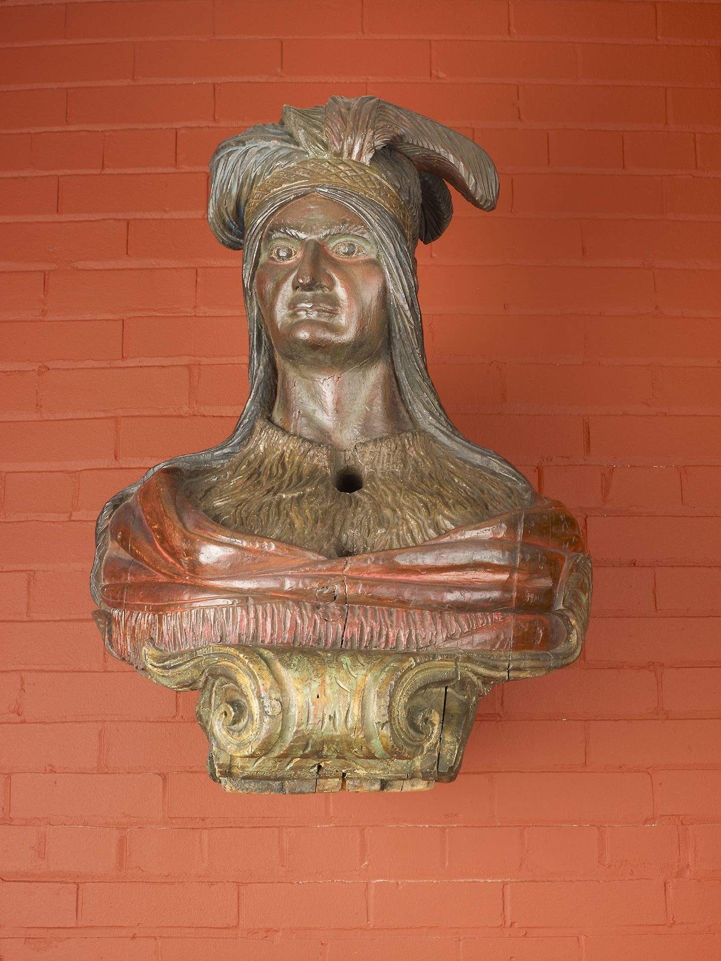Ship Figurehead -  Native American Bust -  Artist unknown,  Poster Print Wall Art